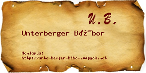 Unterberger Bíbor névjegykártya